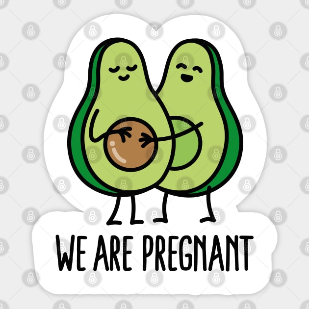 We are pregnant - Avocado Sticker by LaundryFactory
